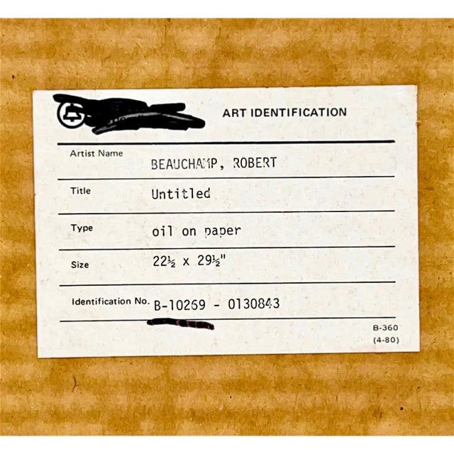 Paper Robert Beauchamp, American Neo Expressionist Woman with Monkeys Abstract Modernist Oil Painting For Sale - Image 7 of 13