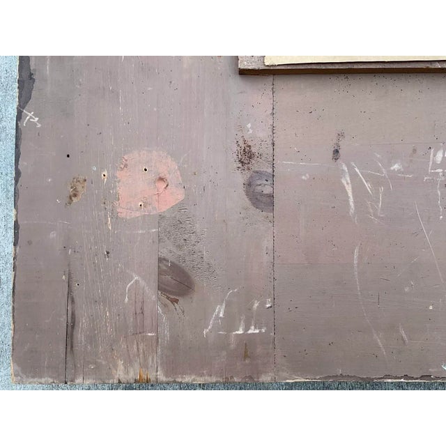 Black Antique American Folk Art Painted Hall Mirror With Coat Hooks, Circa 1900 For Sale - Image 8 of 13