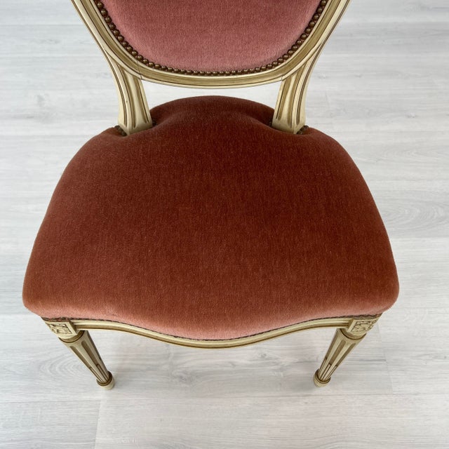 Original French Louis XVI Medallion Back Dining Chairs – Set of 6 For Sale - Image 9 of 12