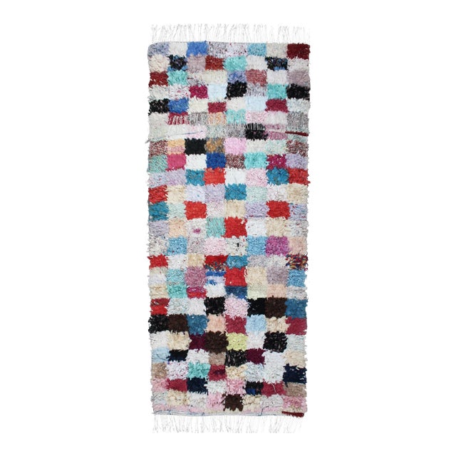 Mid 20th Century Vintage Moroccan Rug - 9'5'' X 4' For Sale