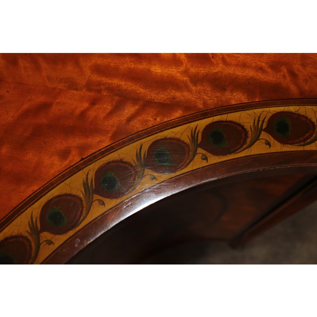 Pair of Fantastic Adams Paint Decorated Satinwood Commodes Buffets For Sale - Image 14 of 17