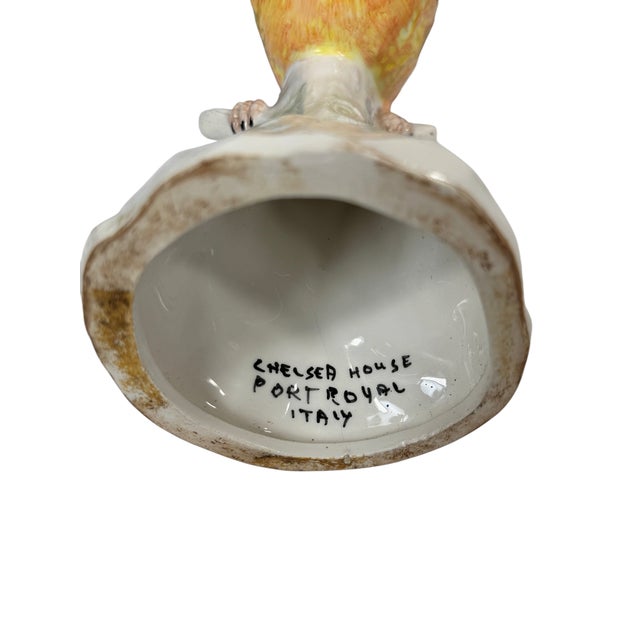 This is a vintage Chelsea House Port Royal ceramic bird figurine, made in Italy and signed. The sculptural bird is...