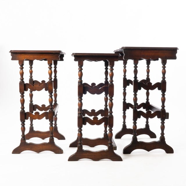 Late 19th Century Walnut Nesting Tables For Sale - Image 10 of 17