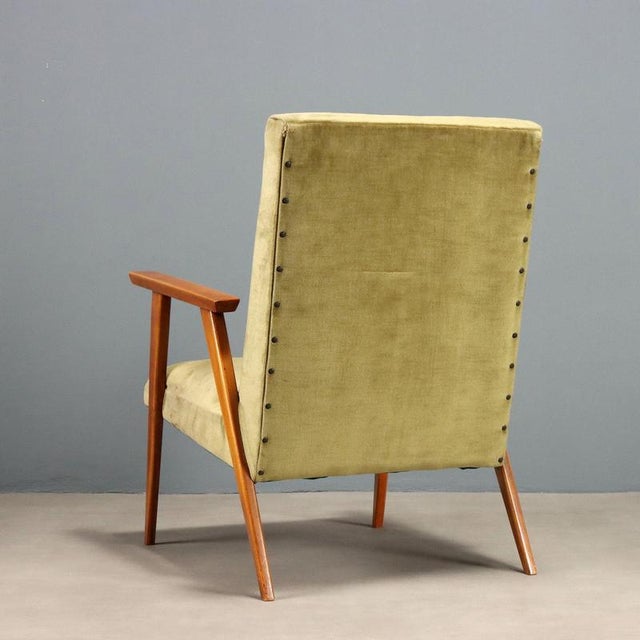 Wood Vintage Lounge Chair in Beech, 1960s For Sale - Image 7 of 9