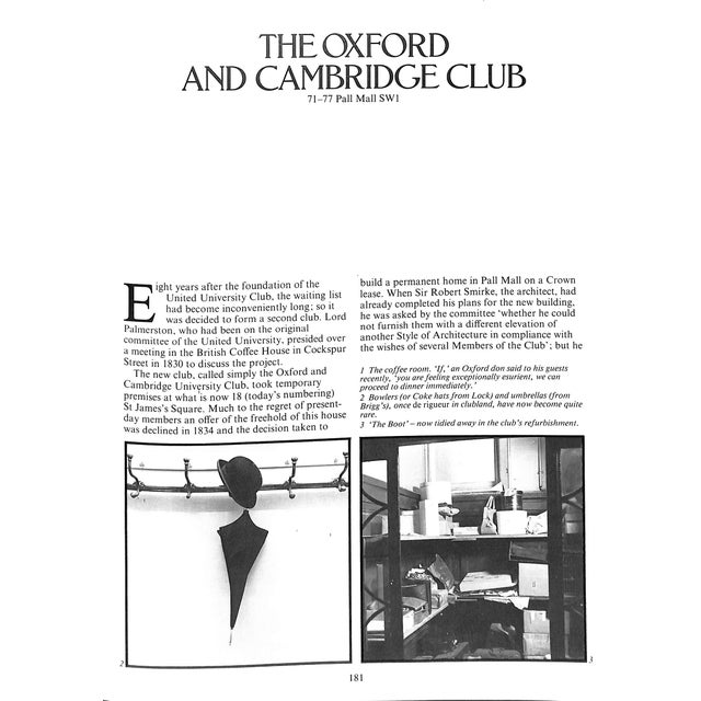"The Gentlemen's Clubs of London" 1984 Lejeune, Anthony & Lewis, Malcolm For Sale - Image 11 of 13