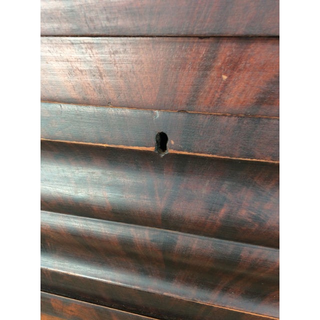 Antique Empire Mahogany Chest of Drawers With Glass Hardware For Sale - Image 12 of 18