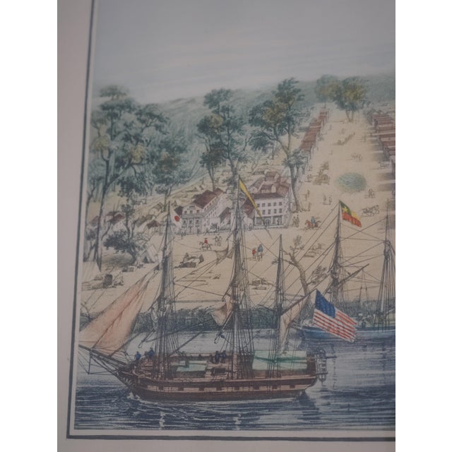 Brown Set of 7 Vintage Framed Colored Engravings Etchings Military Ships For Sale - Image 8 of 15