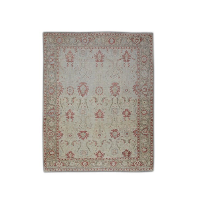 Modern Turkish Fine Woven Oushak Rug 9'7" x 12'1" For Sale In Houston - Image 6 of 6