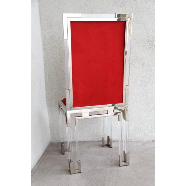 Custom Charles Hollis Jones Lucite Dining Chair For Sale - Image 9 of 12
