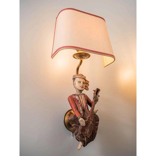 Indian Wall Lamps, Set of 2 For Sale - Image 15 of 18