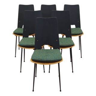 Italian Dining Chairs by Carlo Ratti for Legni Curva, 1950s, Set of 6 For Sale