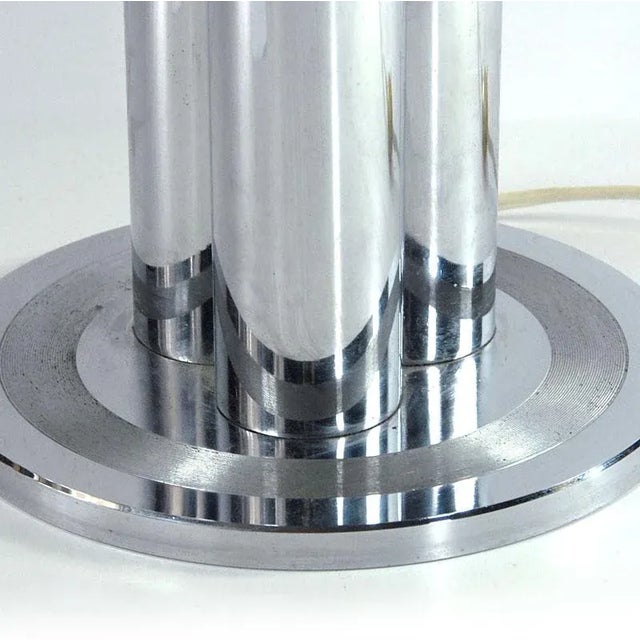 Italian Chromed Metal Table Lamp, 1970s For Sale - Image 3 of 10