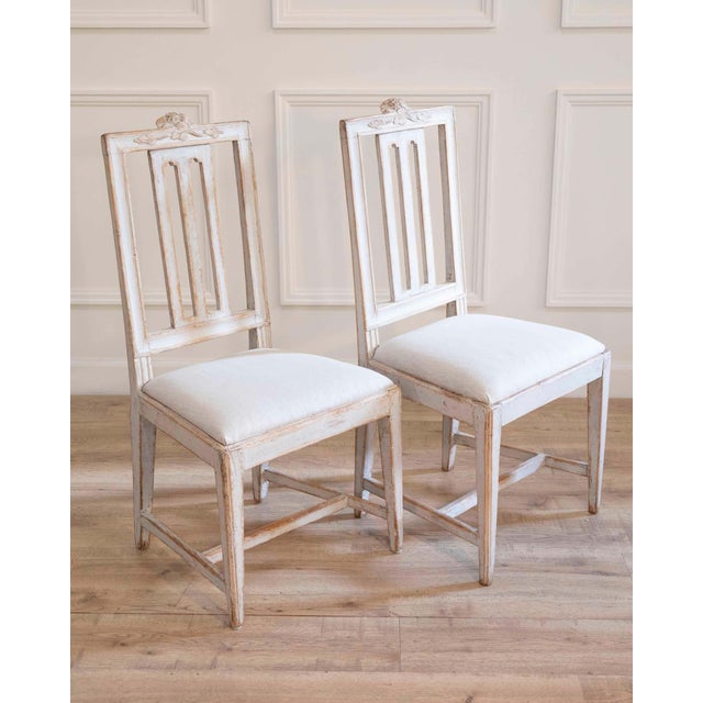 Gustavian (Swedish) Pair of Swedish Gustavian Chairs Signed Carl Johan Wadström, Stockholm, Circa 17 For Sale - Image 3 of 6
