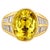 Modern Natural Yellow Tourmaline & Diamond Ring in 18k Gold For Sale - Image 3 of 8