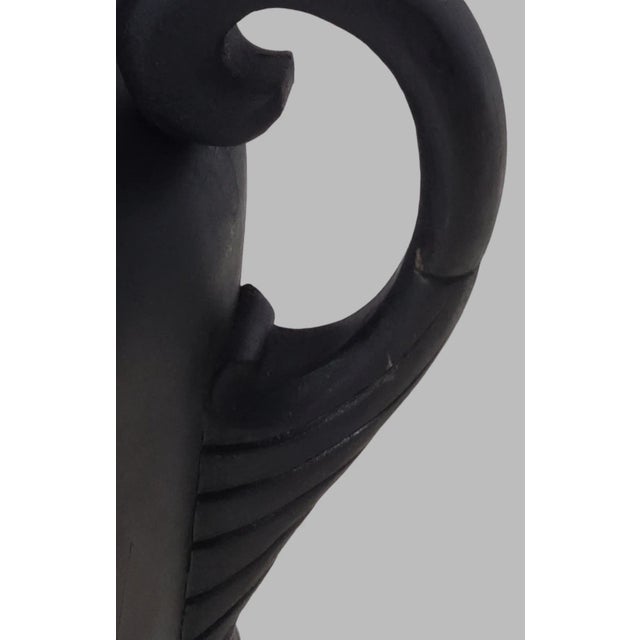 Late 19th Century Antique Regency Neclassical Urn Form Hand Painted Romantic Roses Carved Wood Plant Stand For Sale - Image 5 of 7