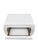 Mid-Century Post Modern side or bedside table in the manner of Karl Springer or John Dickinson, with white plaster finish....