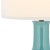 The Lamp is sure to illuminate any room with elegance and style. it's classic gourd body of medium sky blue glazed ceramic...