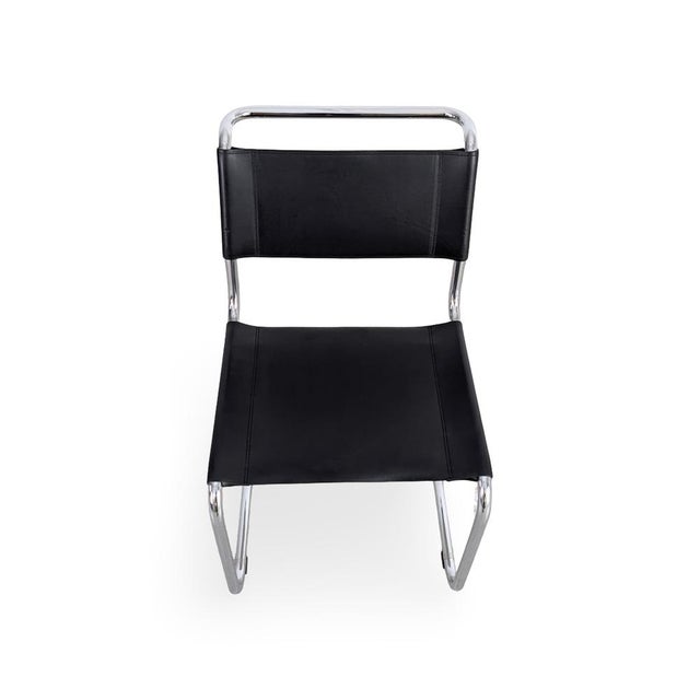 Bauhaus Cantilever Black Chairs S33 by Mart Stam for Thonet, Set of 5 For Sale - Image 6 of 11