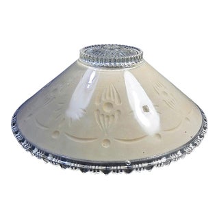 1930s Art Deco Pink Glass Light Shade For Sale