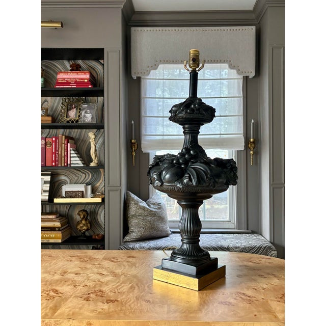 Ceramic 1960s Paul Hansen Hollywood Regency Topiary Lamp For Sale - Image 7 of 9