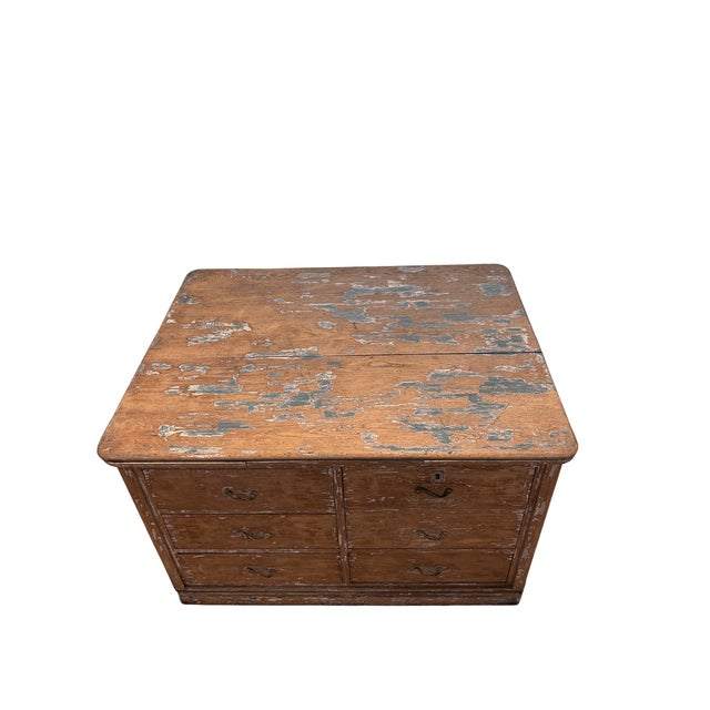 Late 19th Century Antique French Oak Double-Sided Trade Counter With Six Drawers For Sale - Image 5 of 7