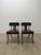 Pair of Michael Taylor original Klismos Garden Chairs model MTD-1006 with bronzed finish aluminum frames and dark stained...