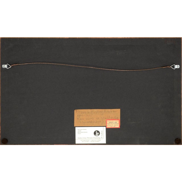 Early 20th Century Bay Area California Landscape with Bridge Oil Painting Attributed to Florence Bugbee Banham, Framed For Sale In Monterey, CA - Image 6 of 6