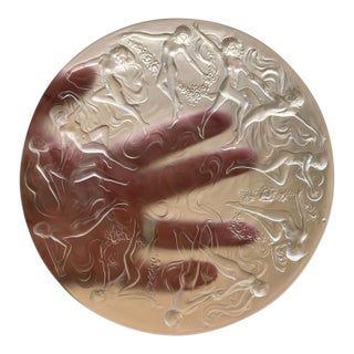 Antique Art Deco Consolidated Glass Dancing Nude Nymphs Plate 1 of 10 For Sale