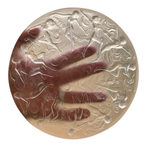 Antique Art Deco Consolidated Glass Dancing Nude Nymphs Plate 1 of 10