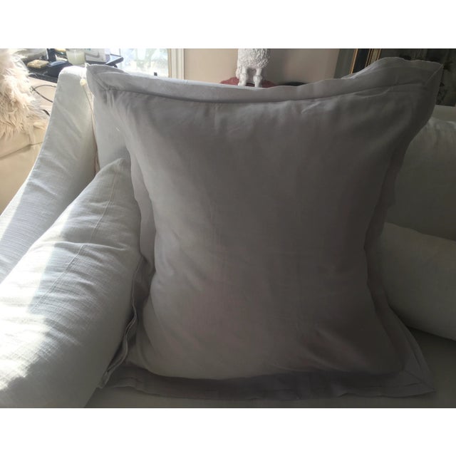 Crate and Barrel Bianca Euro Pillow Shams New For Sale In Detroit - Image 6 of 10