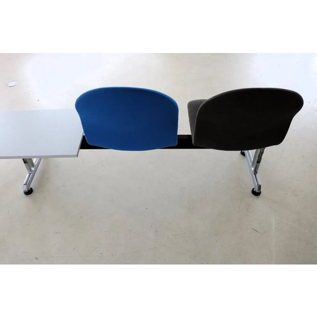 Vintage Waiting Room 2-Seater Sofa with Table, 1970s, in Good conditions. Designed 1970 to 1979