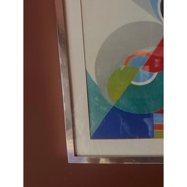 Metal After Sonia Delaunay, Rythme Couleur No. 1076, Paper and Silver For Sale - Image 7 of 9