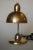 Machine Age Brass And Chrome Bell Shaped Reading Desk Lamp. Measures 13"H x 7" W x 11" D