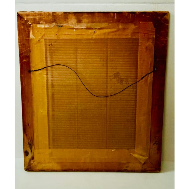 Abstract 1960s Giuseppe Napoli Modernist Still Life Flowers Oil Painting, Framed For Sale - Image 3 of 5