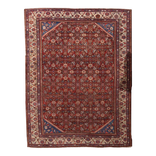 1900s Hand Made Antique Persian Mahal Rug For Sale