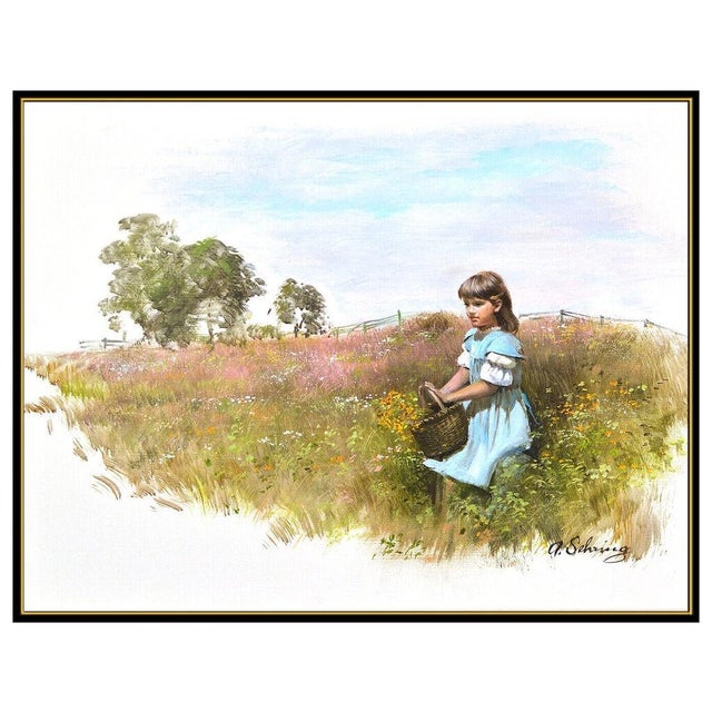 Message us to inquire about custom framing options! (Included for free with every purchase) The artwork here, "Picking...