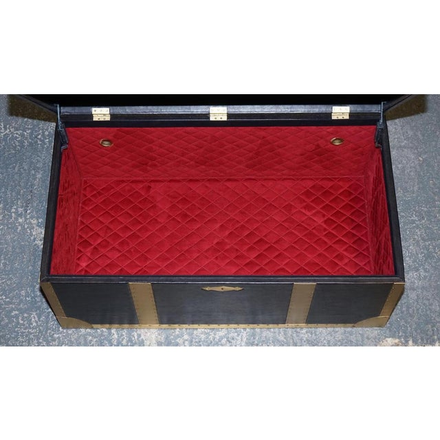 Cumberland Collection Storage Trunk with Red Velvet Lining from Timothy Oulton For Sale - Image 6 of 18