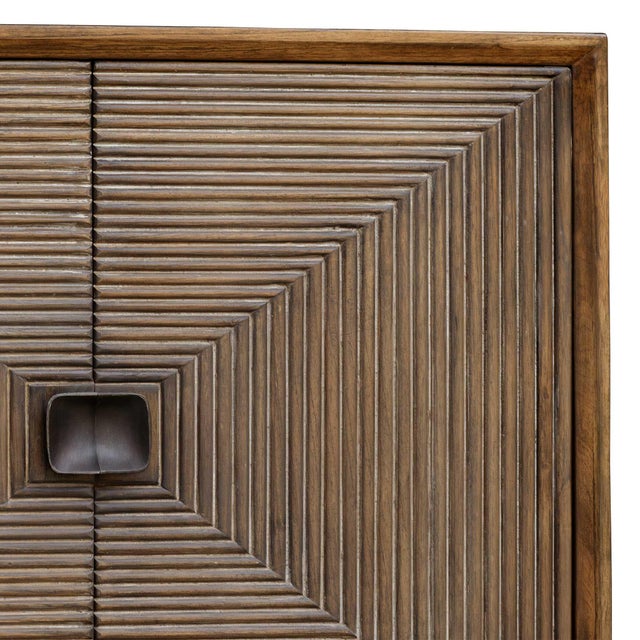 Wood Bottom Line 2 Door Wood Cabinet For Sale - Image 7 of 9