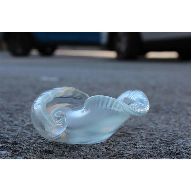 Iridescent Murano Glass Shell Bowl from Seguso, 1950s, in Very Good conditions. Designed 1950 to 1959 This piece is...