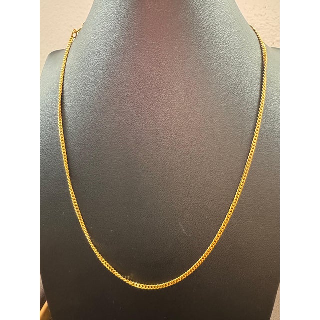 24 Karat Pure Gold Hand Made Yellow Gold Chain Necklace, 8 Gm, 16 Inch For Sale - Image 18 of 18