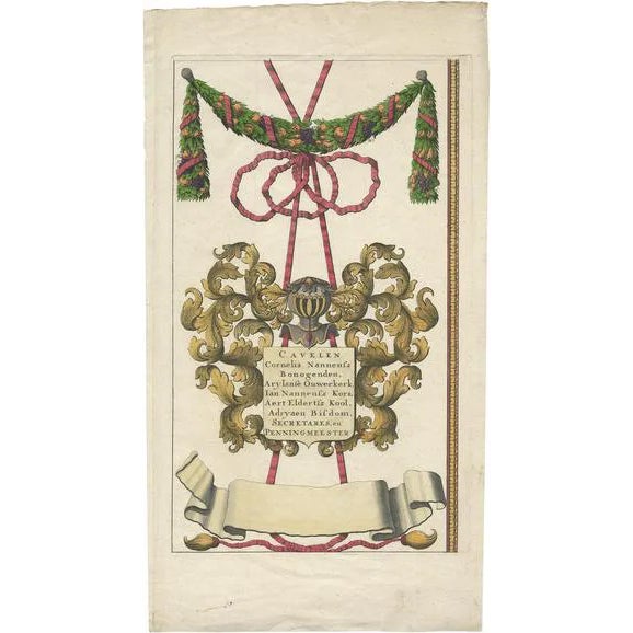 David Coster, Coat of Arms, 1818 For Sale