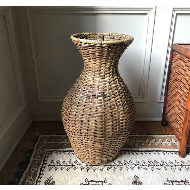 Vintage Rattan Vase Chairish