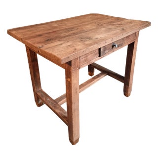 Antique French Cherrywood Worktable or Writing Desk, 19th Century For Sale