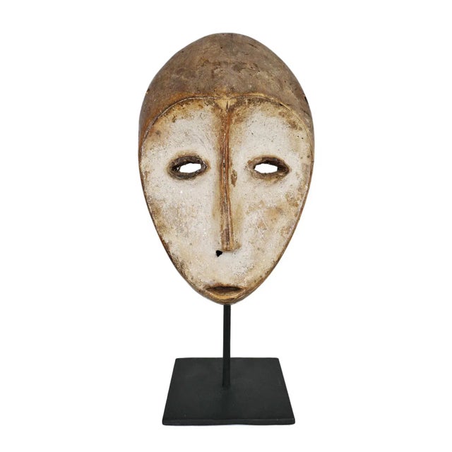 Mid 20th Century Vintage Lega Passport Mask on Stand For Sale - Image 5 of 5