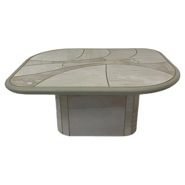 Mid-Century Travertine Coffee Table, 1970s For Sale