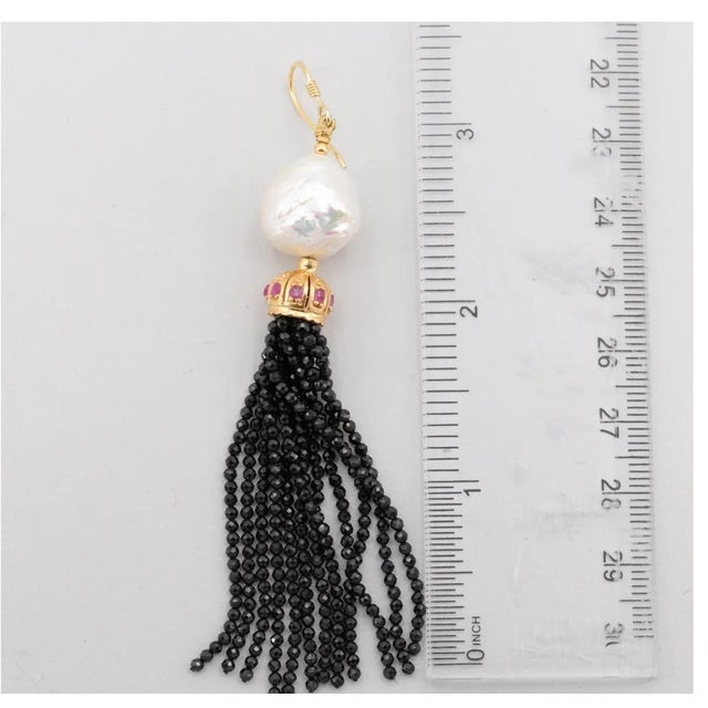 This is part of Chairish’s Fine Jewelry assortment. Gleaming Tassel Earrings Right on Trend for a Stylish Fashionista!...