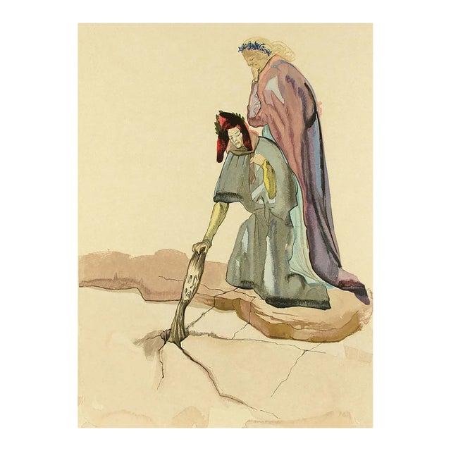 1960s Dali Woodcut Hell 32 Treacherous to Their Homeland For Sale