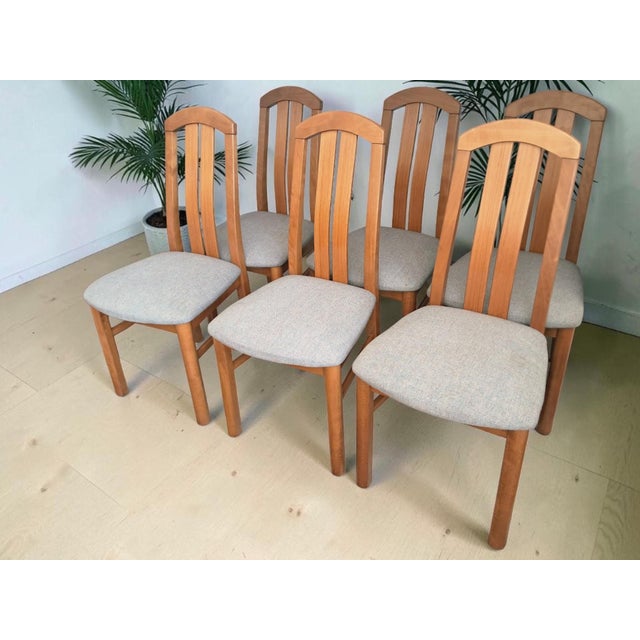 Vintage Oak Dining Chairs, 1990s, Set of 6 For Sale - Image 4 of 18