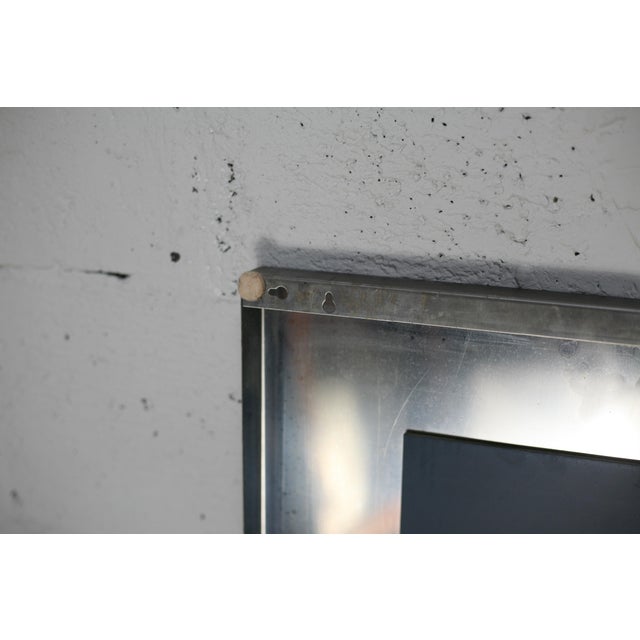 Large Steel Mirror, 1970s For Sale - Image 15 of 15