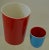 Japanese Vintage Japanese Porcelain Sake Flask and Cups - Set of 4 Turquoise Blue Red and White For Sale - Image 3 of 13